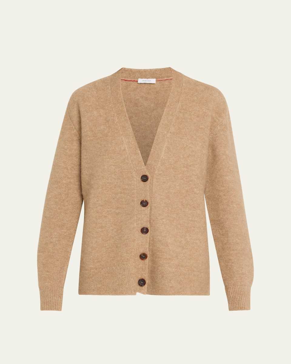 Alpaca and Cashmere Blend Knit Cardigan